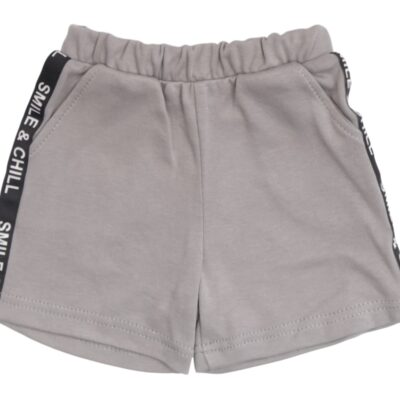 Mamatti Bavlnené kraťasky Bear - šedé