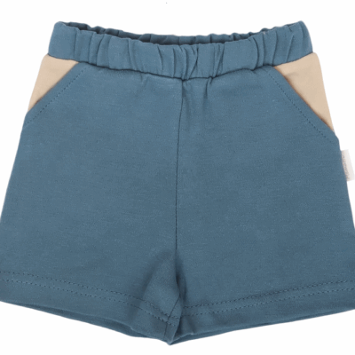 Mamatti Bavlnené kraťasky Dinosaurus - modré