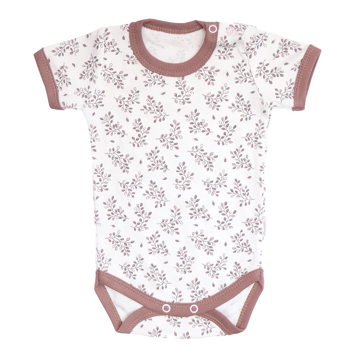 Mamatti Detské body kr. rukáv, Happy - biela s potlačou, veľ. 86