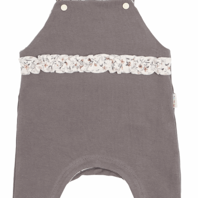 Mamatti Detské laclové nohavice Lúka, sivá