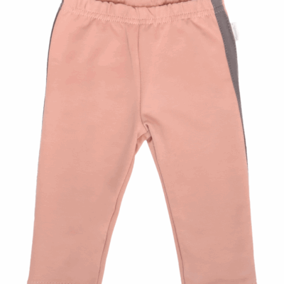 Mamatti Dojčenské legíny s lampasmi, Kvetinka - púdrová, veľ. 74