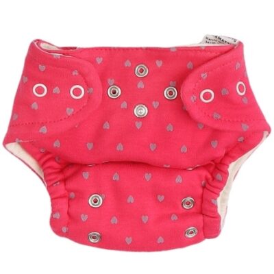 Mamatti Látková plienka EKO sada - nohavičky + 2 x plienka, veľ. 5 - 14 kg, Hearts