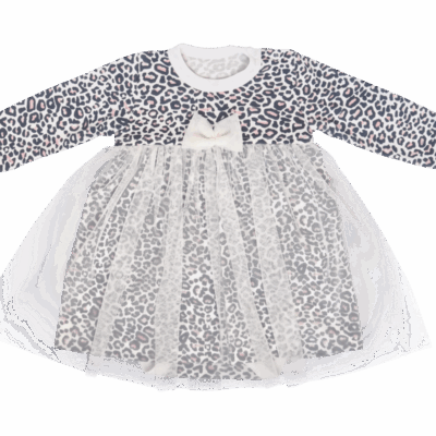 Mamatti Sukničkobody s tylom, dl. rukáv Gepardík - biele so vzorom, veľ. 80