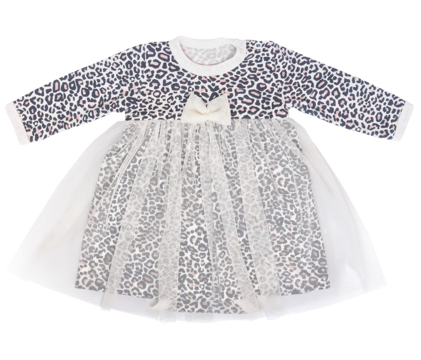 Mamatti Sukničkobody s tylom, dl. rukáv Gepardík - biele so vzorom, veľ. 80