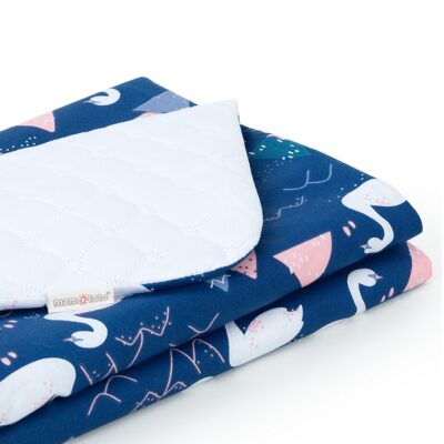 Mamo Tato: Velvet dečka 75x100 Labute (modrá)