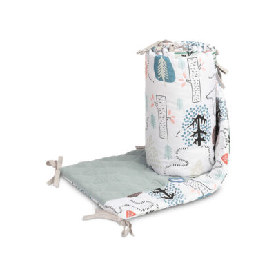 Mantinel do postieľky, mušelín, bavlna - Ježko Toník, zelený