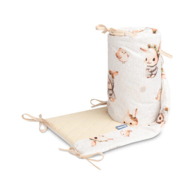 Mantinel do postieľky, mušelín, bavlna - Králičkovia, béžový