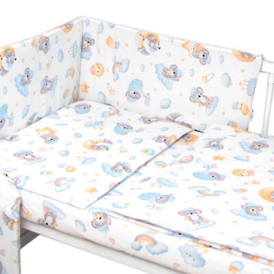 Mantinel s obliečkami Premium, 3D sada, Dreams Koala - modrá, 120x90 cm