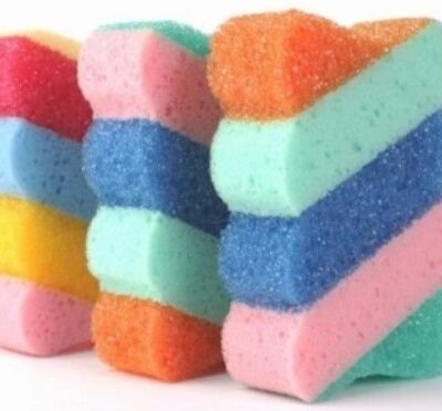 Masážna huba na kúpanie Badum - viacfarebná - 1ks