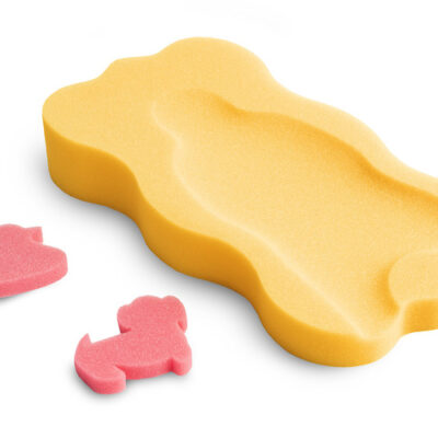 Matračka - huba na kúpanie bábätiek Midi - žltá