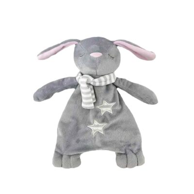 Mazlík, hračka, prítulníček pre bábätko Králiček, šedý