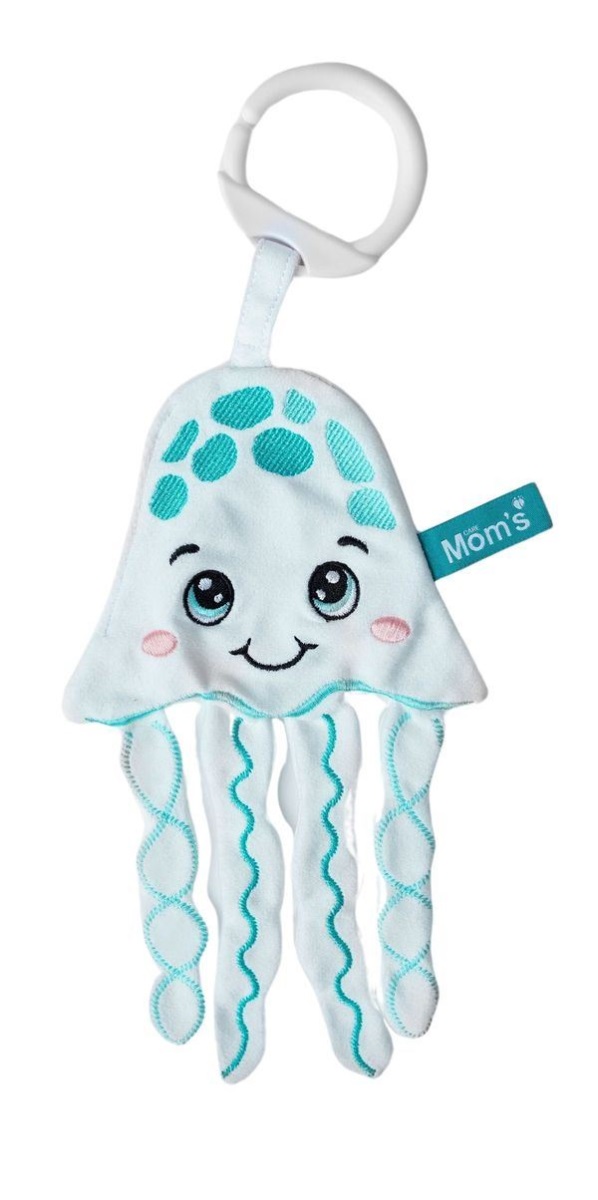 Medúza šuštiaca kontrastná hračka, zmyslová hračka