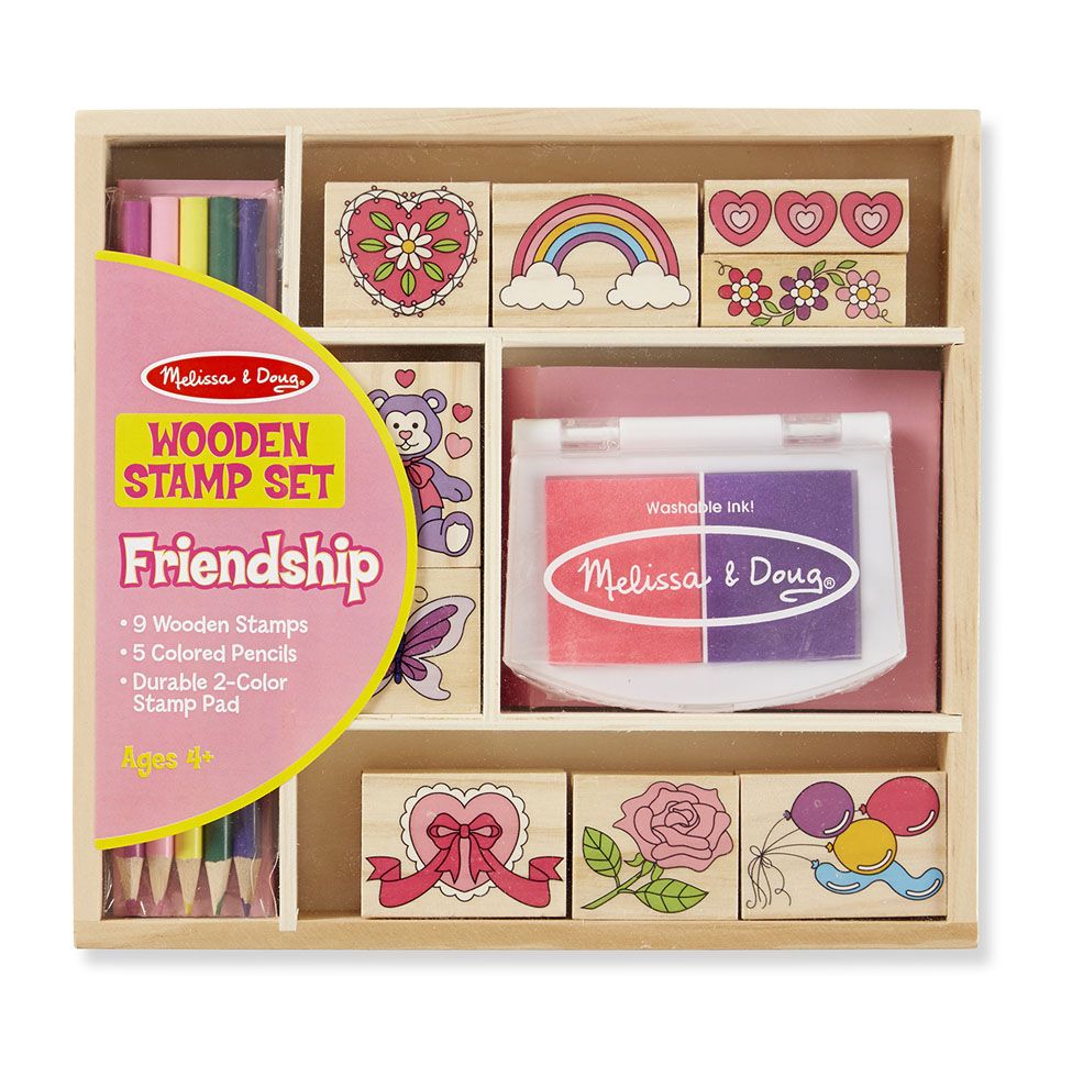 Melissa&Doug: Drevené pečiatky Priateľstvo