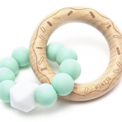 Mimijo: Silikónové hryzátko Donut (mätové)