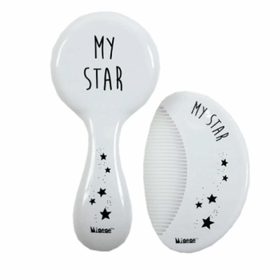 Minene: Hrebienok s kefou (biely)