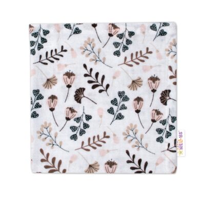 Mini flanelová plienka Lúka, Baby Nellys, béžová/biela