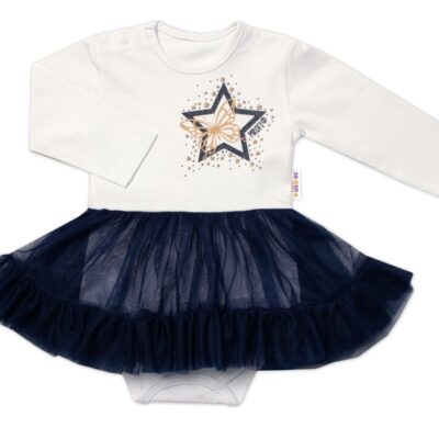 Mrofi Sukničkobody dl. rukáv s tylom Butterfly - biela/granát, veľ. 86