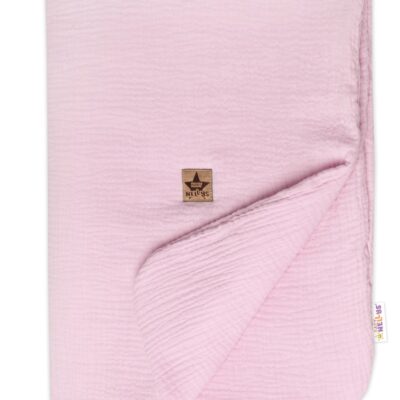 Mušelínová dečka s výplňou 75 x 100 cm, Baby Nellys, ružová