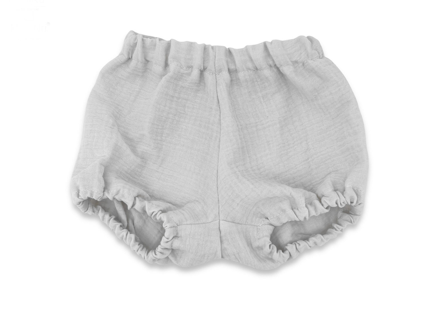 Mušelínové kraťasky NATURE - šedé, veľ. M,  1- 4 rokov