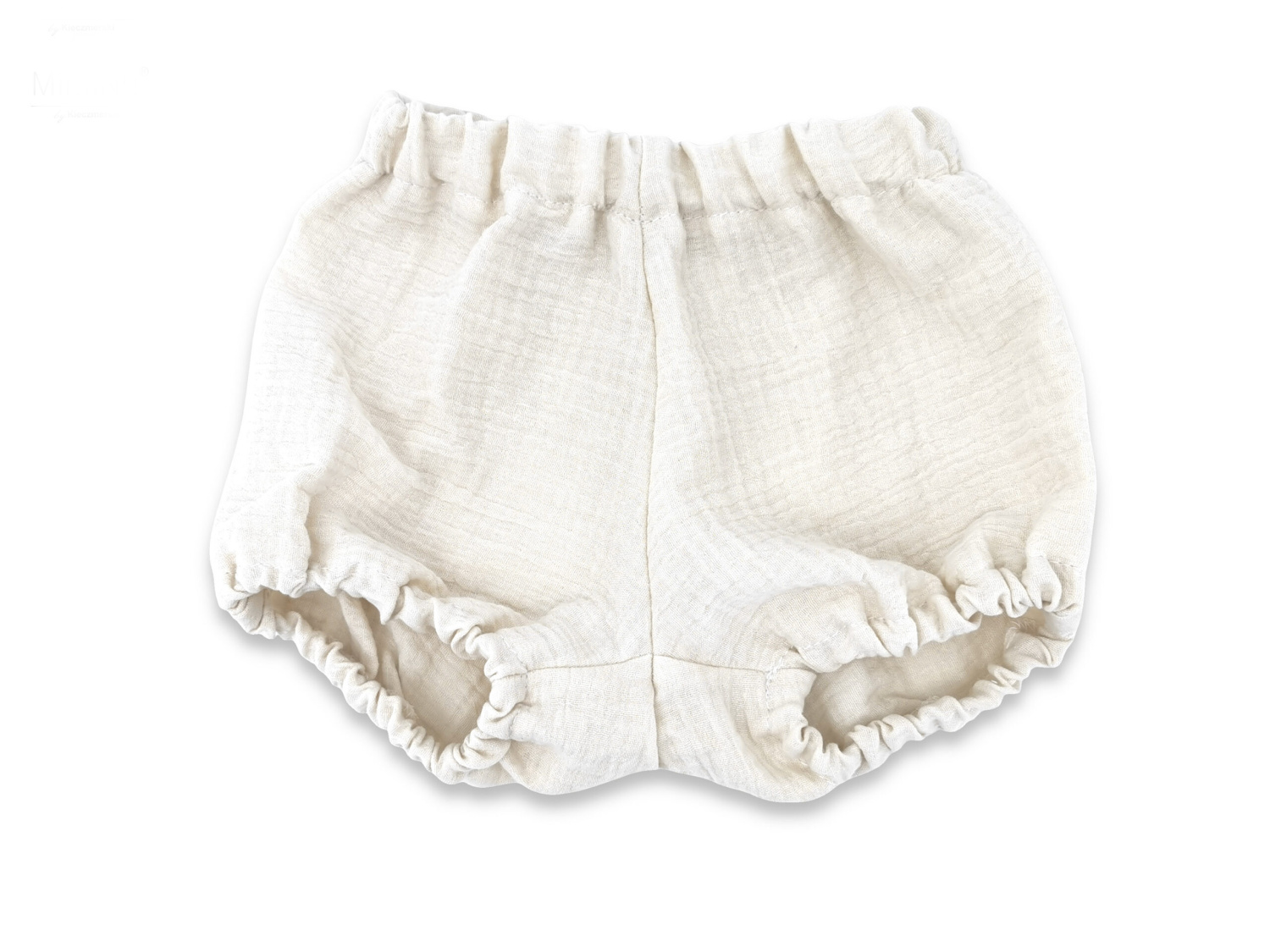 Mušelínové kraťasky NATURE - smotanová, veľ. S, 0-12m