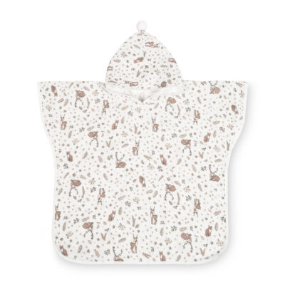 Mušelínové pončo Králičci - biele