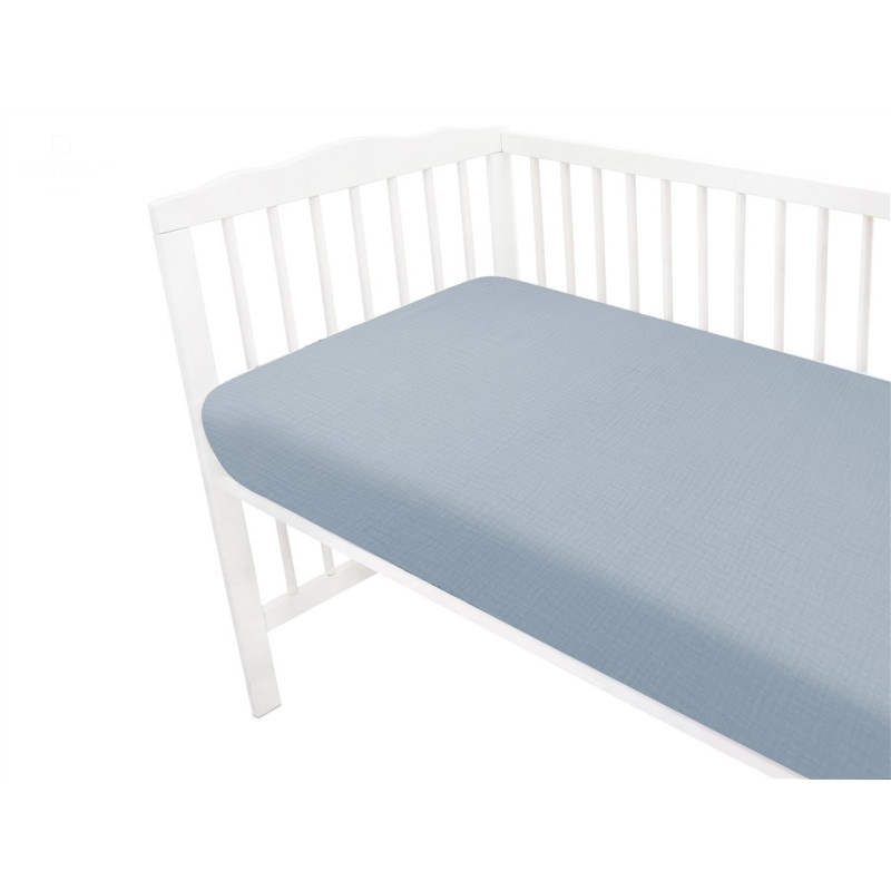 Mušelínové prestieradlo postieľky 60 x 120 NATURE double - jeans