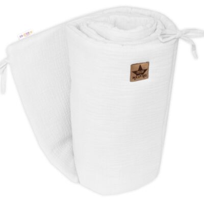 Mušelínový mantinel 160x33 cm, Baby Nellys, biely