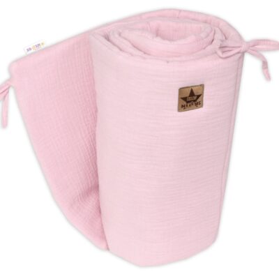 Mušelínový mantinel 160x33 cm, Baby Nellys, ružový