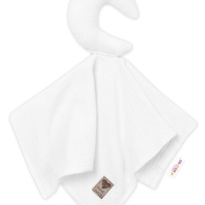 Mušelínový maznáčik Mesiačik (biely)