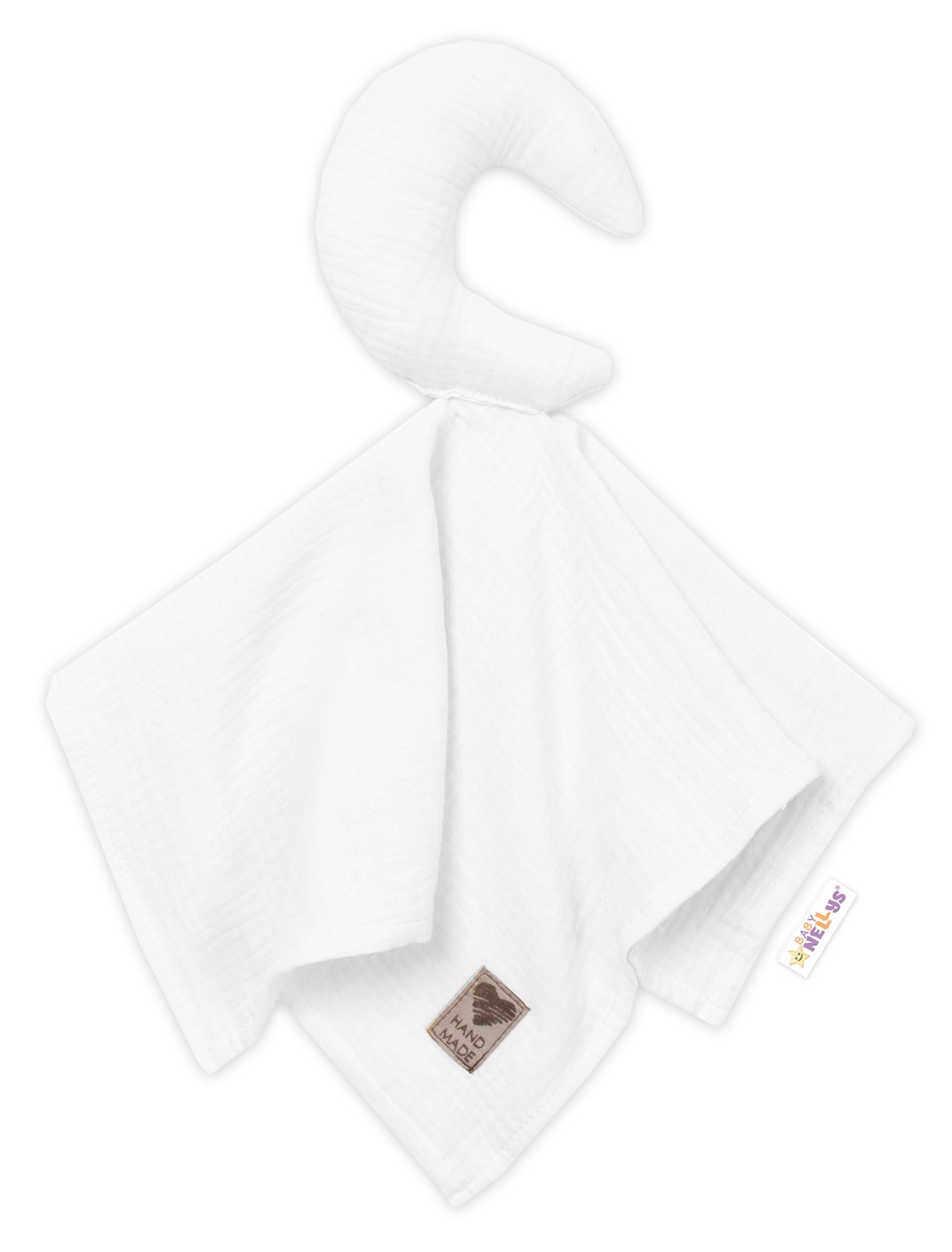 Mušelínový maznáčik Mesiačik (biely)