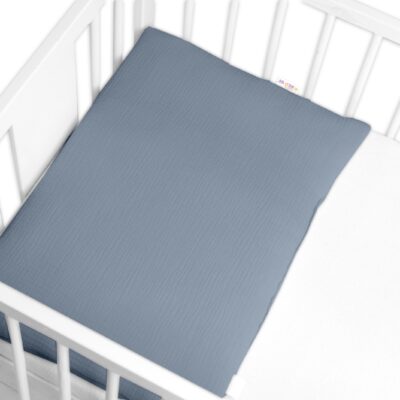 Mušelínový vankúšik s výplňou 40 x 60 cm, Baby Nellys, Maxi, denim