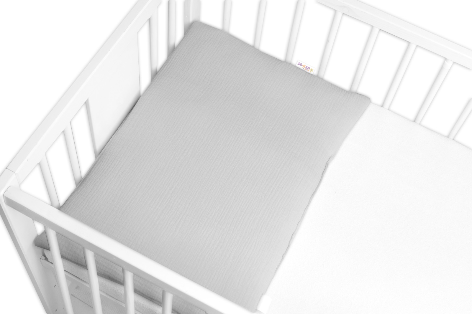 Mušelínový vankúšik s výplňou 40 x 60 cm, Baby Nellys, Maxi, svetlo sivý