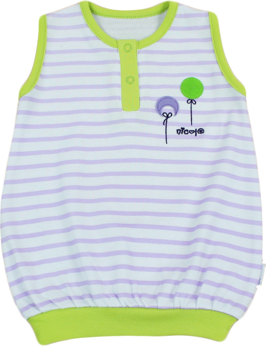 Nicol Triko kr.rukáv, vel. 68 - BALONKY, fialové prúžky