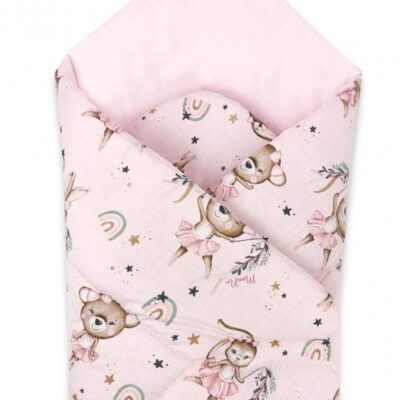 Novorodenecká zavinovačka, bavlna, Little Balerina - ružová