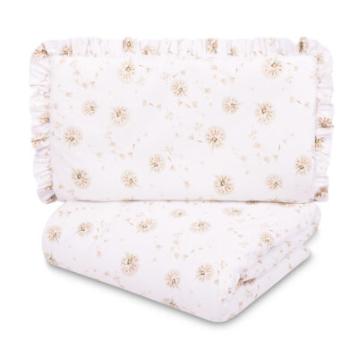 Obliečky do postieľky 135x100, 40x60cm, Púpava, béžové