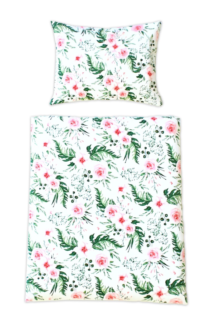 Obliečky do postieľky, 2D sada - Divoké ružičky, 135x100