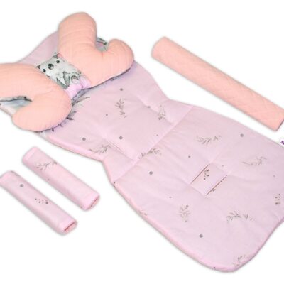 Baby Nellys: 5-dielny set do kočíka Koala (ružový)