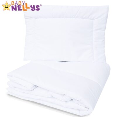 Perinka a vankúš do postieľky 135x90 + 40x60 Baby Nellys - biele