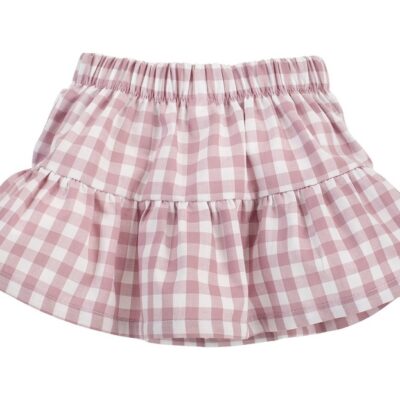 Pinokio Kockovaná letné sukne Sweet Cherry - lila / biela, veľ. 74