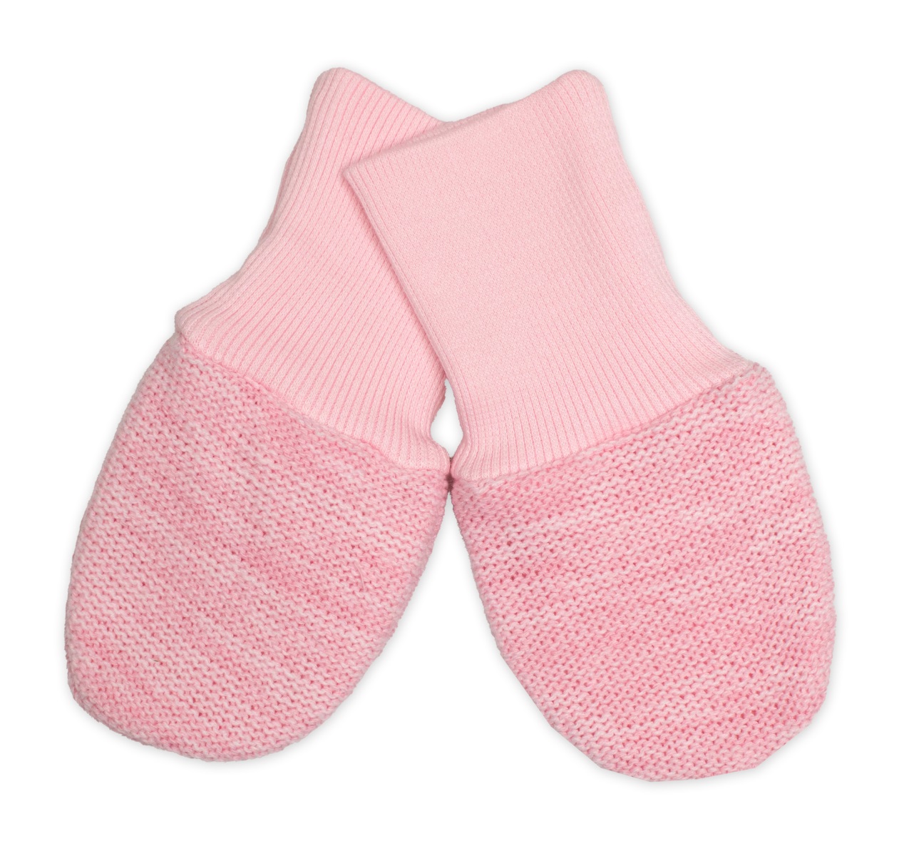 Pletené dojčenské rukavičky veľ. 56/68 - 1 pár, ružový melírok