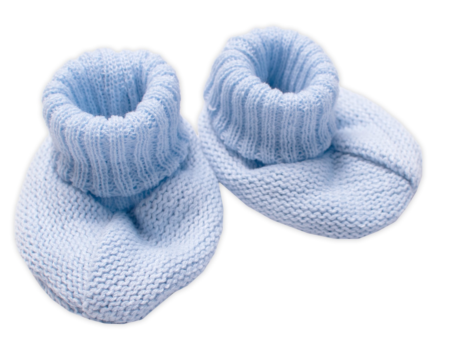 Pletené topánočky / capáčky STAR Hand Made Baby Nellys, modré, veľ. 68/74