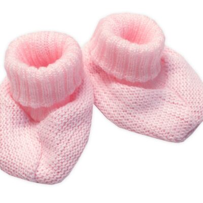 Pletené topánočky / capáčky STAR Hand Made Baby Nellys, ružové