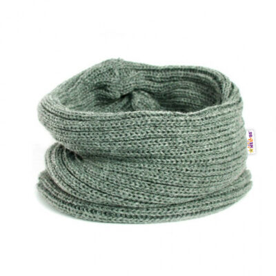 Baby Nellys: Pletený nákrčník/komín (sivý)