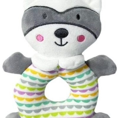 Plyšová hrkálka Mýval (sivá)