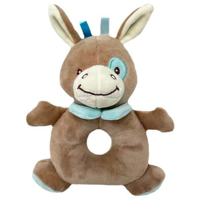 Plyšové hrkálka Somárik - hnedá