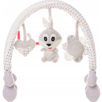 Plyšový oblúk s hračkami Rabbit (sivý)