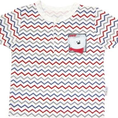 Polo tričko krátky rukáv Mamatti - Zvieratka zigzag, vel. 68