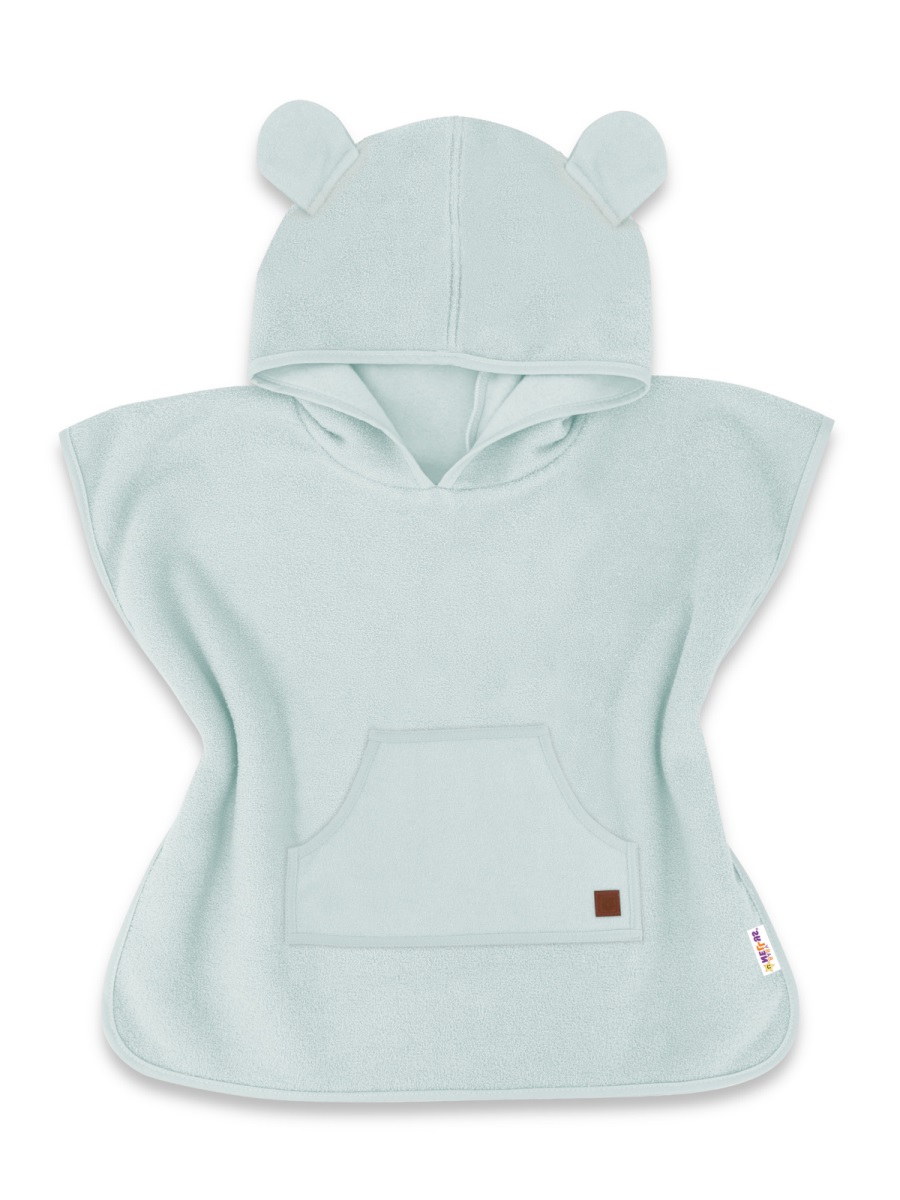 Pončo, župan s kapucňou pre deti Macko, Baby Nellys, mätový