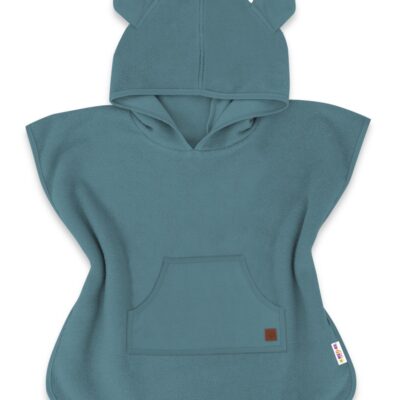 Pončo, župan s kapucňou pre deti Macko, Baby Nellys, zelený. veľ. 98/104