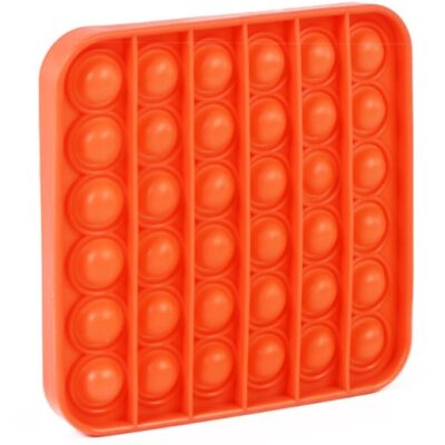 Pop It: Praskajúce bubliny štvorec (oranžová)